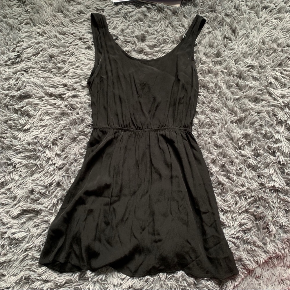 Tie Back Black Dress